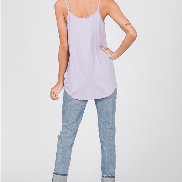 Knotted Lilac front tie top - Picture 4 of 4